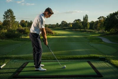 golf hitting mats