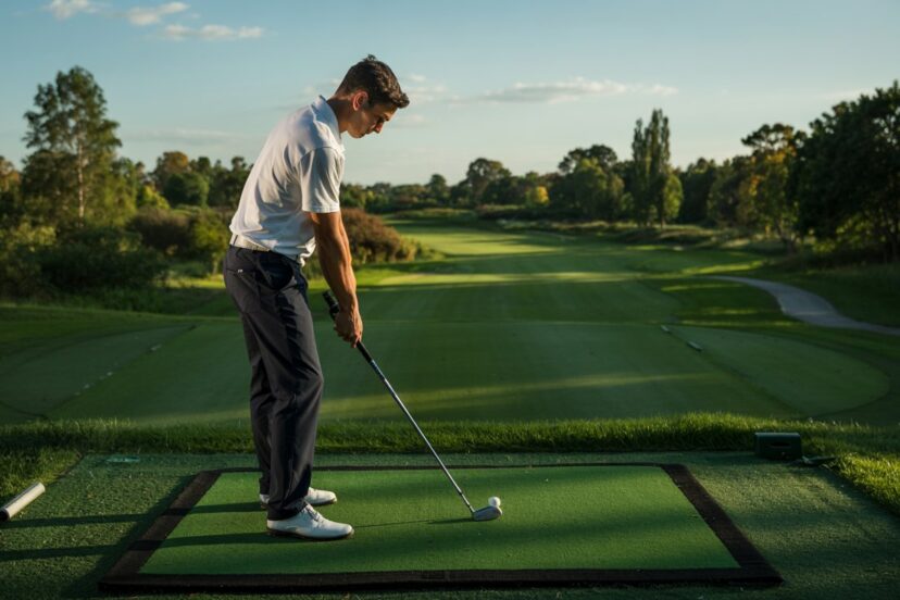 golf hitting mats