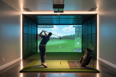 garage golf simulator
