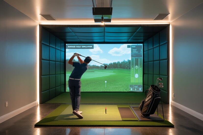 garage golf simulator